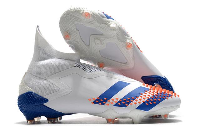 Chuteira Campo Adidas Predator Mutator + FG White/Blue - Cano Alto - DA Sports Oficial