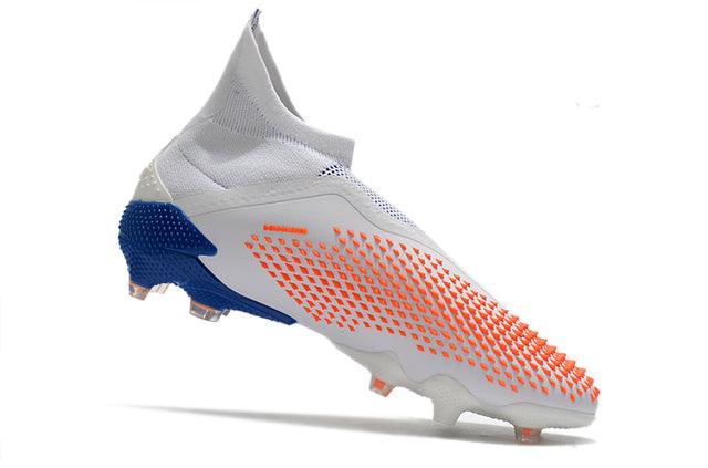 Chuteira Campo Adidas Predator Mutator + FG White/Blue - Cano Alto - DA Sports Oficial