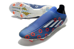 Chuteira Campo Adidas X SpeedFlow FG Azul e Bolinhas - DA Sports Oficial