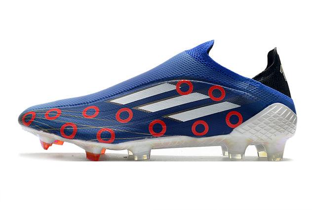 Chuteira Campo Adidas X SpeedFlow FG Azul e Bolinhas - DA Sports Oficial