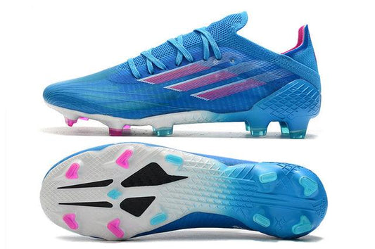 Chuteira Campo Adidas X SpeedFlow FG Azul/Rosa - DA Sports Oficial