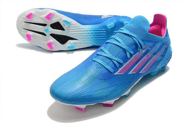 Chuteira Campo Adidas X SpeedFlow FG Azul/Rosa - DA Sports Oficial