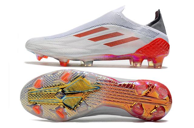 Chuteira Campo Adidas X SpeedFlow FG Branco e Laranja - DA Sports Oficial