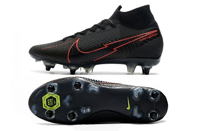 Chuteira Campo Nike Mercurial Superfly 7 Elite SG - PRO Anti Clog Black/Red - Cano Alto - DA Sports Oficial