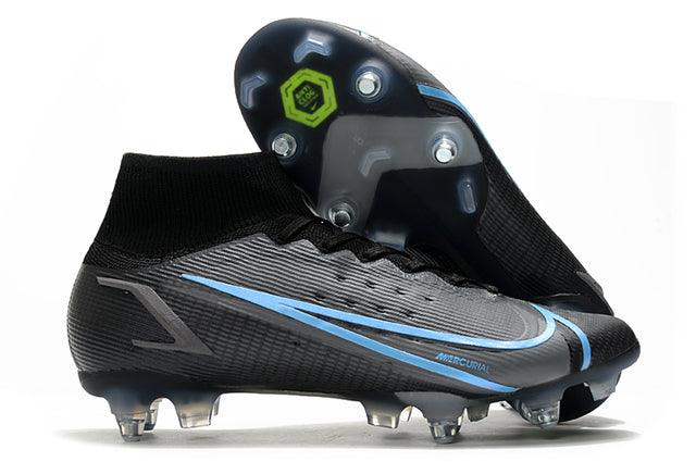 Chuteira Campo Nike Mercurial Superfly VIII Elite SG PRO Anti Clog Black/Blue - Cano Alto - DA Sports Oficial