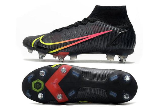 Chuteira Campo Nike Mercurial Superfly VIII Elite SG PRO Anti Clog Black/Yellow - Cano Alto - DA Sports Oficial