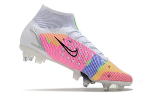 Chuteira Campo Nike Mercurial Superfly VIII Elite SG PRO Anti Clog White/Rosa - Cano Alto - DA Sports Oficial