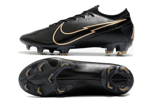 Chuteira Campo Nike Mercurial Vapor 13 Elite FG Black/Gold - Low - DA Sports Oficial