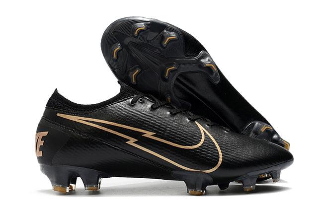 Chuteira Campo Nike Mercurial Vapor 13 Elite FG Black/Gold - Low - DA Sports Oficial