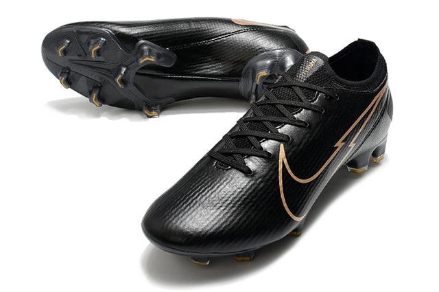 Chuteira Campo Nike Mercurial Vapor 13 Elite FG Black/Gold - Low - DA Sports Oficial