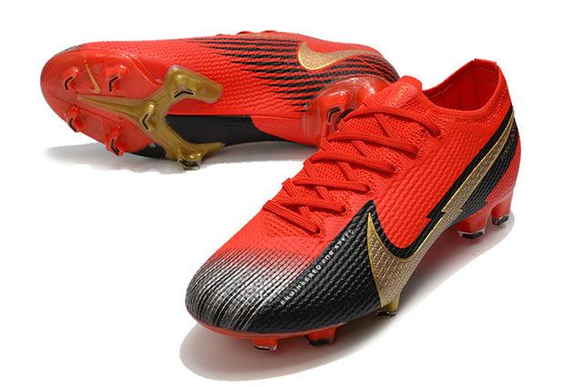 Chuteira Campo Nike Mercurial Vapor 13 Elite FG Red/Black/Gold - Low - DA Sports Oficial