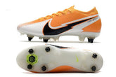Chuteira Campo Nike Mercurial Vapor 13 Elite SG - PRO Anti Clog Branco e Laranja - DA Sports Oficial