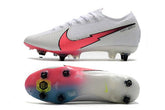 Chuteira Campo Nike Mercurial Vapor 13 Elite SG - PRO Anti Clog Branco/Rosa/Azul - DA Sports Oficial