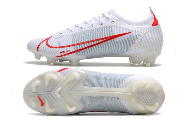 Chuteira Campo Nike Mercurial Vapor 14 Elite FG Branco e Vermelho - Low - DA Sports Oficial