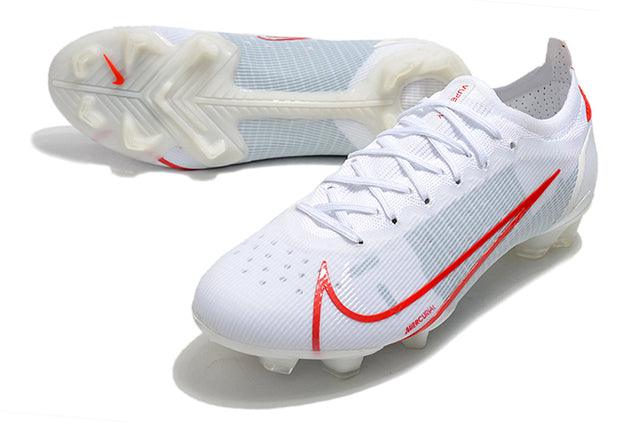 Chuteira Campo Nike Mercurial Vapor 14 Elite FG Branco e Vermelho - Low - DA Sports Oficial