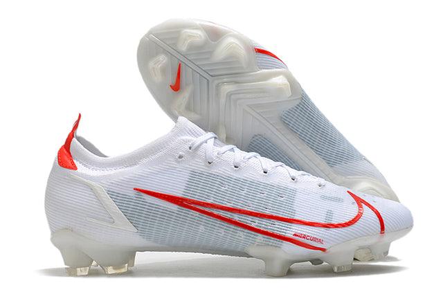 Chuteira Campo Nike Mercurial Vapor 14 Elite FG Branco e Vermelho - Low - DA Sports Oficial