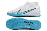 Chuteira Futsal Nike Air Zoom Superfly 9 TF - Branco/Azul - Cano Alto - DA Sports Oficial