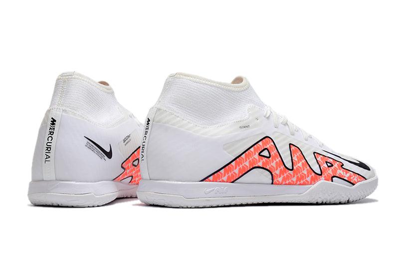 Chuteira Futsal Nike Air Zoom Superfly 9 TF - Branco/Laranja - Cano Alto - DA Sports Oficial