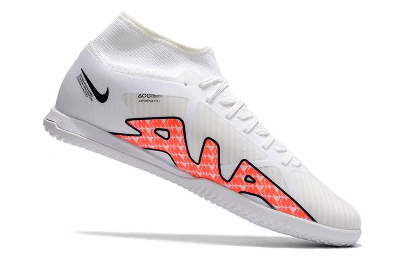 Chuteira Futsal Nike Air Zoom Superfly 9 TF - Branco/Laranja - Cano Alto - DA Sports Oficial