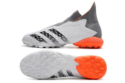 Chuteira Society Adidas Predator Freak + FG Gray/White/Orange - Cano Alto - DA Sports Oficial