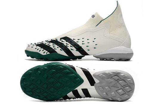 Chuteira Society Adidas Predator Freak + FG White/Green - Cano Alto - DA Sports Oficial