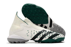 Chuteira Society Adidas Predator Freak + FG White/Green - Cano Alto - DA Sports Oficial