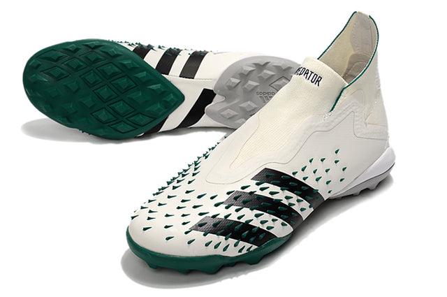 Chuteira Society Adidas Predator Freak + FG White/Green - Cano Alto - DA Sports Oficial