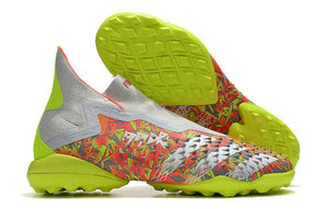 Chuteira Society Adidas Predator Freak + FG White/Orange/Green - Cano Alto - DA Sports Oficial