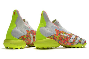 Chuteira Society Adidas Predator Freak + FG White/Orange/Green - Cano Alto - DA Sports Oficial