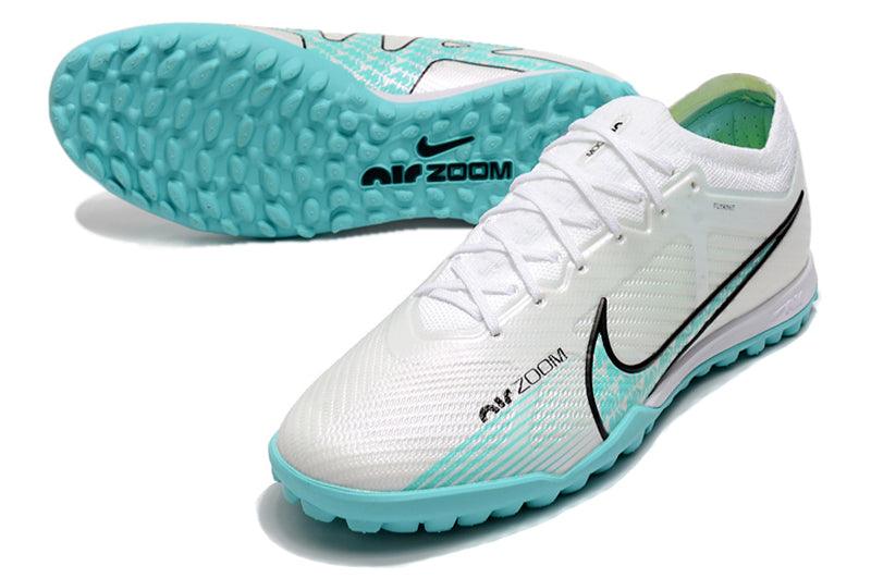 Chuteira Society Nike Air Zoom TF Branco/Azul - Low - DA Sports Oficial