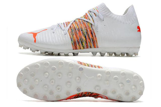 Chuteira Society Puma Future Z FG White/Orange - Low - DA Sports Oficial