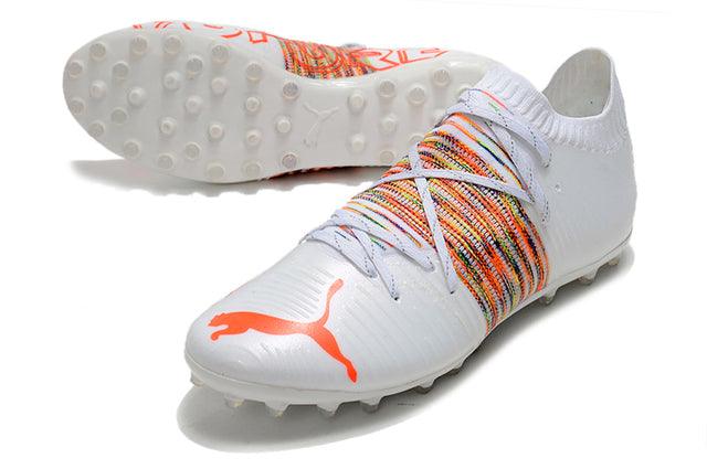 Chuteira Society Puma Future Z FG White/Orange - Low - DA Sports Oficial