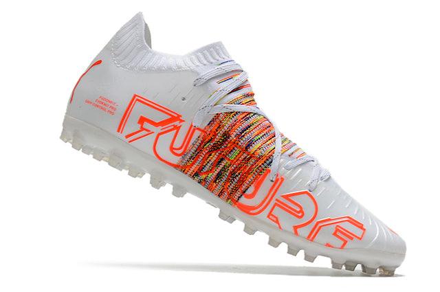 Chuteira Society Puma Future Z FG White/Orange - Low - DA Sports Oficial
