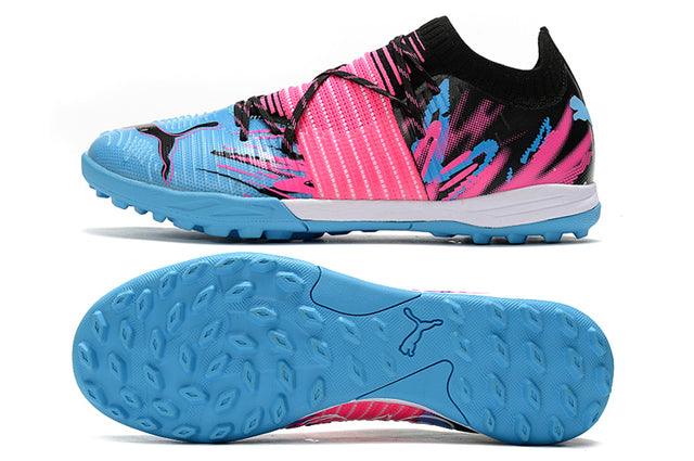 Chuteira Society Puma Future Z TF Blue/Pink - Low - DA Sports Oficial