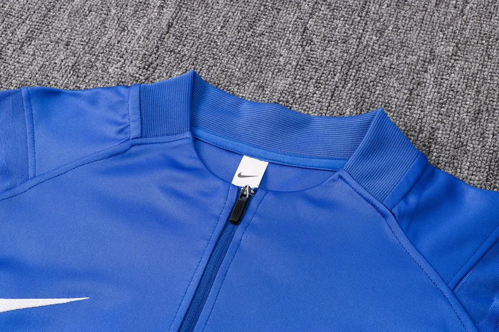 Conjunto Barcelona 21/22 Azul - Nike - Com Ziper - DA Sports Oficial