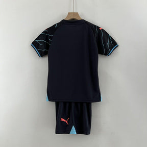 Kit Infantil Manchester City II 23/24 Puma - Preto - DA Sports Oficial