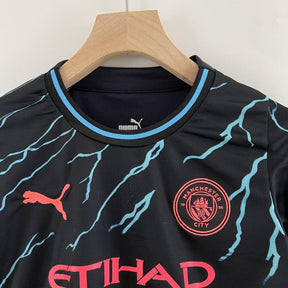 Kit Infantil Manchester City II 23/24 Puma - Preto - DA Sports Oficial