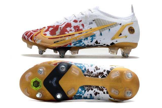Nike Campo Mercurial Vapor XIV Elite SG PRO Anti Clog - White/Gold - DA Sports Oficial