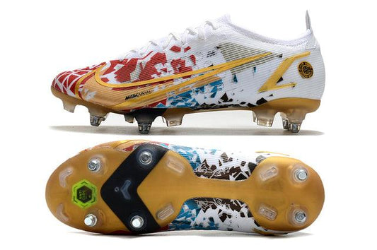 Nike Campo Mercurial Vapor XIV Elite SG PRO Anti Clog - White/Gold - DA Sports Oficial