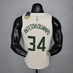 Regata Milwaukee Bucks Masculina - Bege - DA Sports Oficial